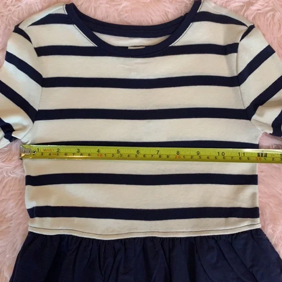 🍁 3/$15 NEW NWT Gap Kids Navy Blue Half Stripped Knit Dress Size Small (6/7) - Picture 8 of 17